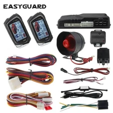 Easyguard 2 Way Car Alarm System with 1.73-inch Big LCD Remote Start Turbo Timer