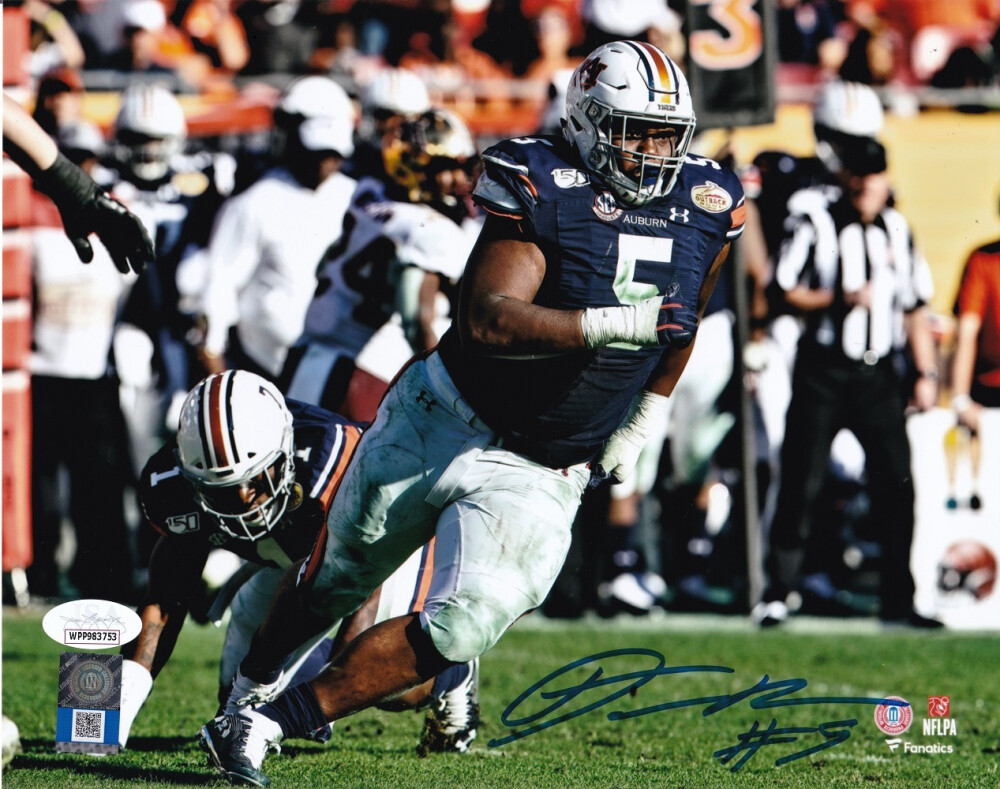 Derrick Brown Autographed Signed Auburn Tigers 8x10 Photo JSA 