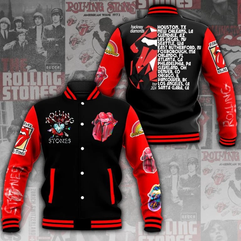 The Rolling Stones Varsity Jacket – Baseball Jacket