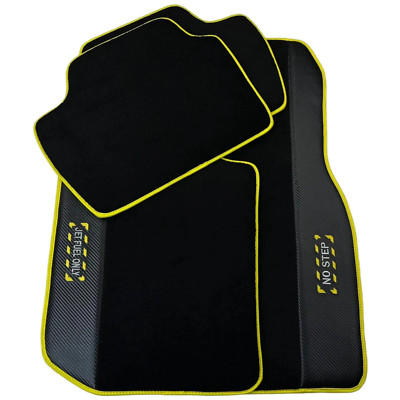 Black Floor Mats for BMW 5 Series E39 Sedan (1996-2003) with Carbon | AutoWin