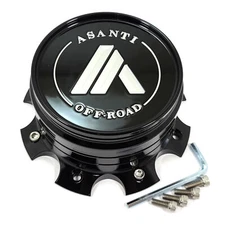 Vintage Forged Gloss Black Center Cap 6-11/16"OD Bolt Closed-End C-1008X6.5ABGB