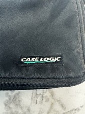 Vintage Case Logic 15 Cassette Tape Black Storage Holder Carrying Case Bag USA