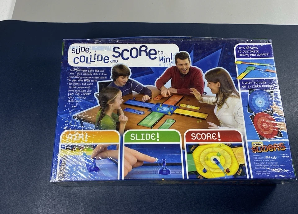 Sorry Sliders Board Game Parker Brothers Ages 6+ 2008 Hasbro New SEALED - Image 2 of 3