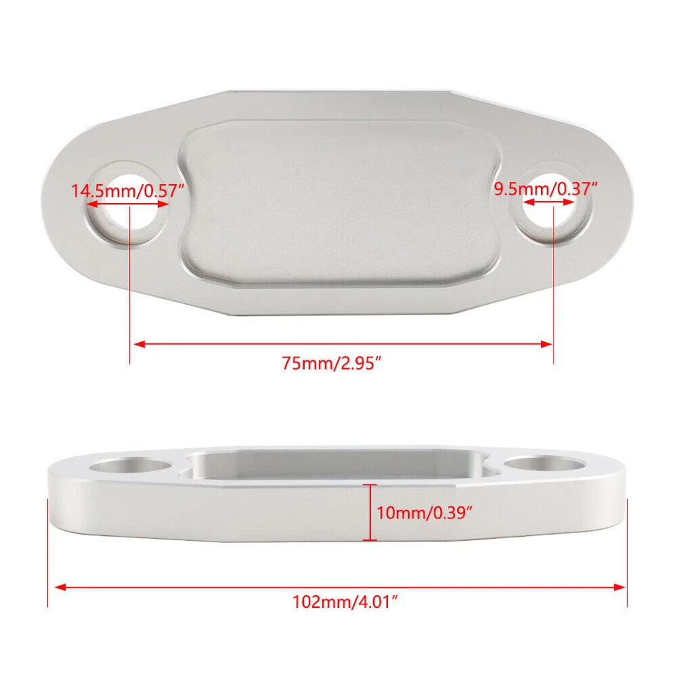 Bomba de combustible para Ford 351C 351M 400M V8 bloque fuera de placa CNC mecanizado Billet aluminio Foto 2 de 4