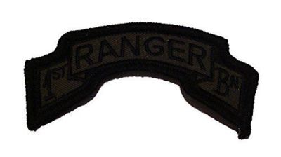 US ARMY FIRST 1ST RANGER BATTALION BN SCROLL PATCH OD GREEN HUNTER ARMY ...