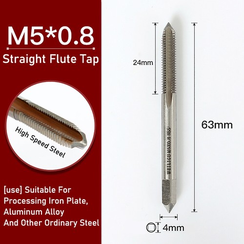 HSS Machine Thread Tap M2-M12 Self-tapping Tap Straight/Spiral Slot Thread Drill - Picture 17 of 56