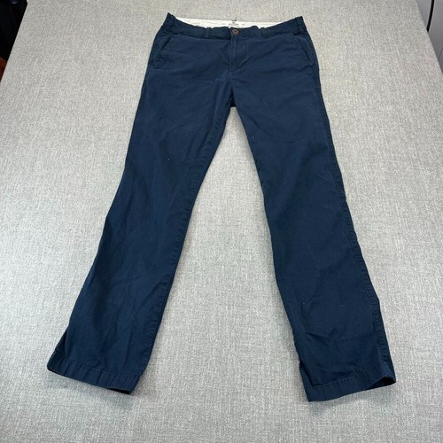 Hollister Chino Pants Mens 31x32 Blue Slim Straight Stretch Epic Flex