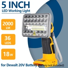 2000LM LED Work Light for DeWalt 20v MAX Li-Ion Battery w/QC 3.0 Output USB Port