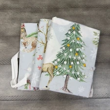 Pottery Barn Snow Day Gnomes Euro Pillow Shams Organic Cotton Set/3 Flaws Read