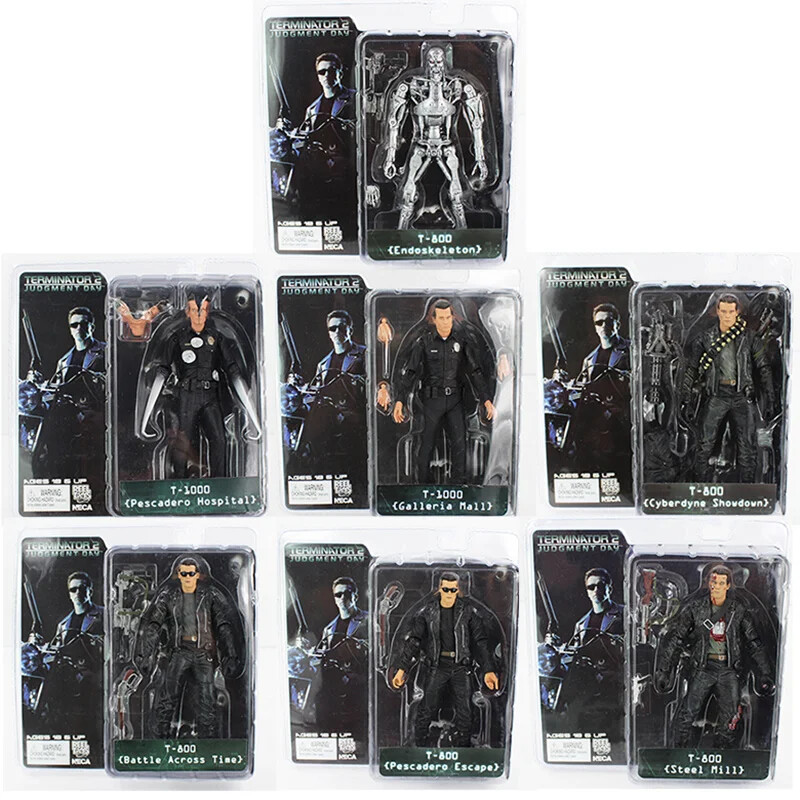 NECA T-800 フィギュア NECA The Terminator T-800 T-1000 Endoskeleton 18cm PVC