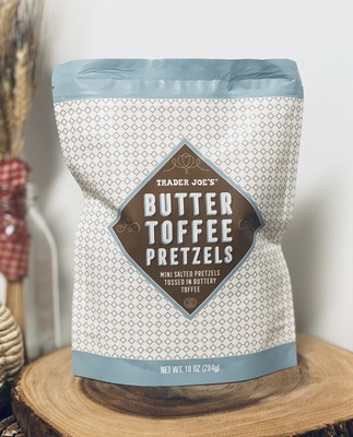 Trader Joe's Butter Toffee Mini Salted Pretzels 10 oz *Limited Seasonal* |  eBay