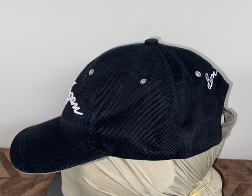 Ben Hogan Strapback Adjustable Black Brushed Cotton Cap Hat with  Suede Bill  - Picture 2 of 7