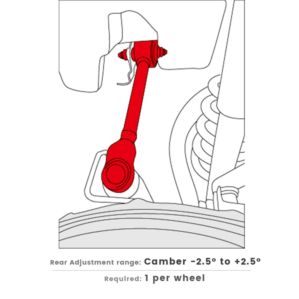 LYKT 2pcs Rear Adjustable Camber Control arms Kit for Honda Odyssey 2005-2017 Foto 3 de 4