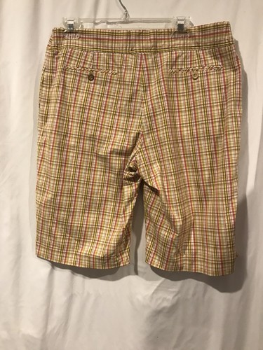 Bermudas deportivas para mujer Haley Golf amarillo rosa cuello a cuadros sin mangas (M) (12) - Imagen 4 de 9