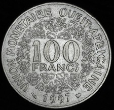 Pièce De Monnaie De 100 Francs 1997, Banque Des États D'Afrique De L'Ouest