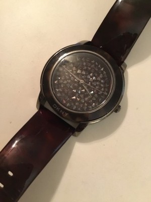 DKNY Fashion Tortoise Shell & Crystal Watch NY-8651
