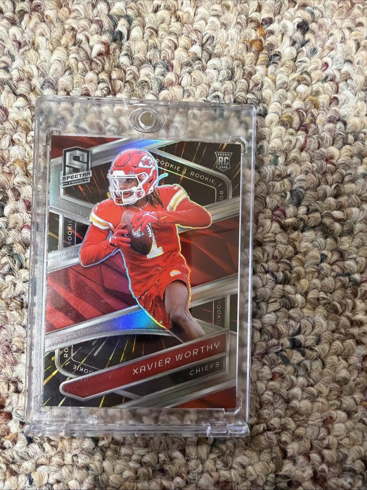 2024 Panini Spectra - Rookies Xavier Worthy #117 Hyper Prizm /75 (RC)