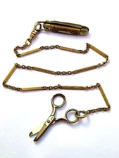 Vintage Pocket Watch Chain with Fob, 1900's, Vintage Watches
