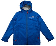 Patagonia Torrentshell Jacket Hooded Full Zip H2NO Bali Blue Boy  s Large 12