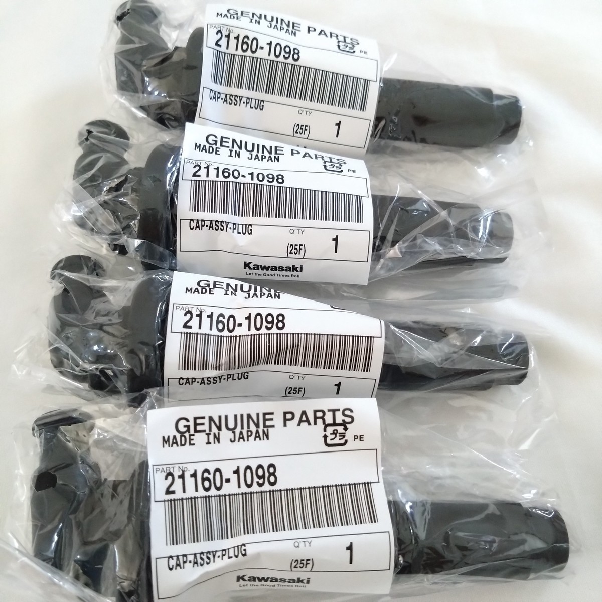Kawasaki Genuine Parts ZZR1200 ZX1200 Spark Plug Caps x4 Set 21160