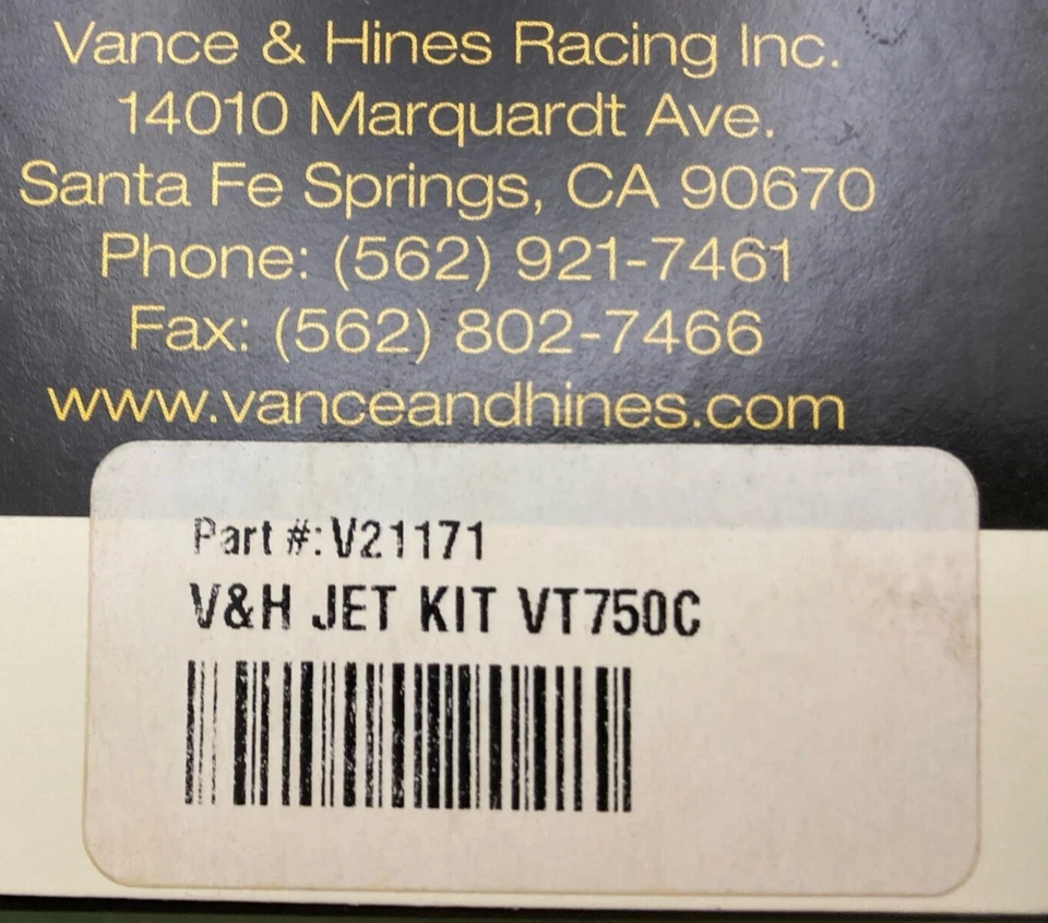 NUEVO KIT JET VANCE & HINES V21171 ALTO RENDIMIENTO ETAPA 1 HONDA VT750C ACE 98-03 Foto 3 de 4