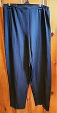 Citron Size Large, 100% Silk Wide Leg Pant in Black
