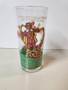 The Marvelous Magical BURGER KING Onion Rings VINTAGE 1978 Promo Drinking GLASS