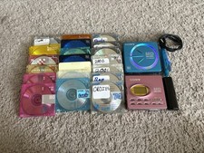 Pink Sony MiniDisc Recorder Blue Sony MZ-R91/MZ-E60 player plus discs TESTED