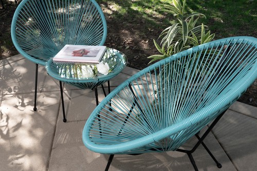 Barton 3PCS All-Weather Patio Acapulco Bistro Furniture Set Coffee Side Table - Picture 2 of 9