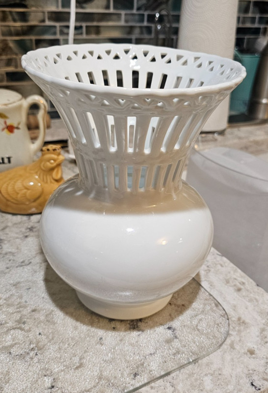 Two’s Company White  Vase -