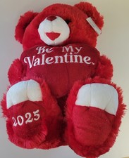 Valentines Day Red Teddy Bear Plush 20"   Red Heart 'Be My Valentine' 2025