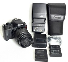 Canon EOS Rebel SL1 18MP DSLR EF-S 18-55mm IS STM lens Speedlite 380EX Flash Bag