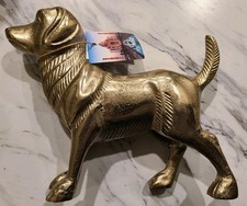 Made In India Brass Metal Standing Dog 8" Sculpture Home Decor-New