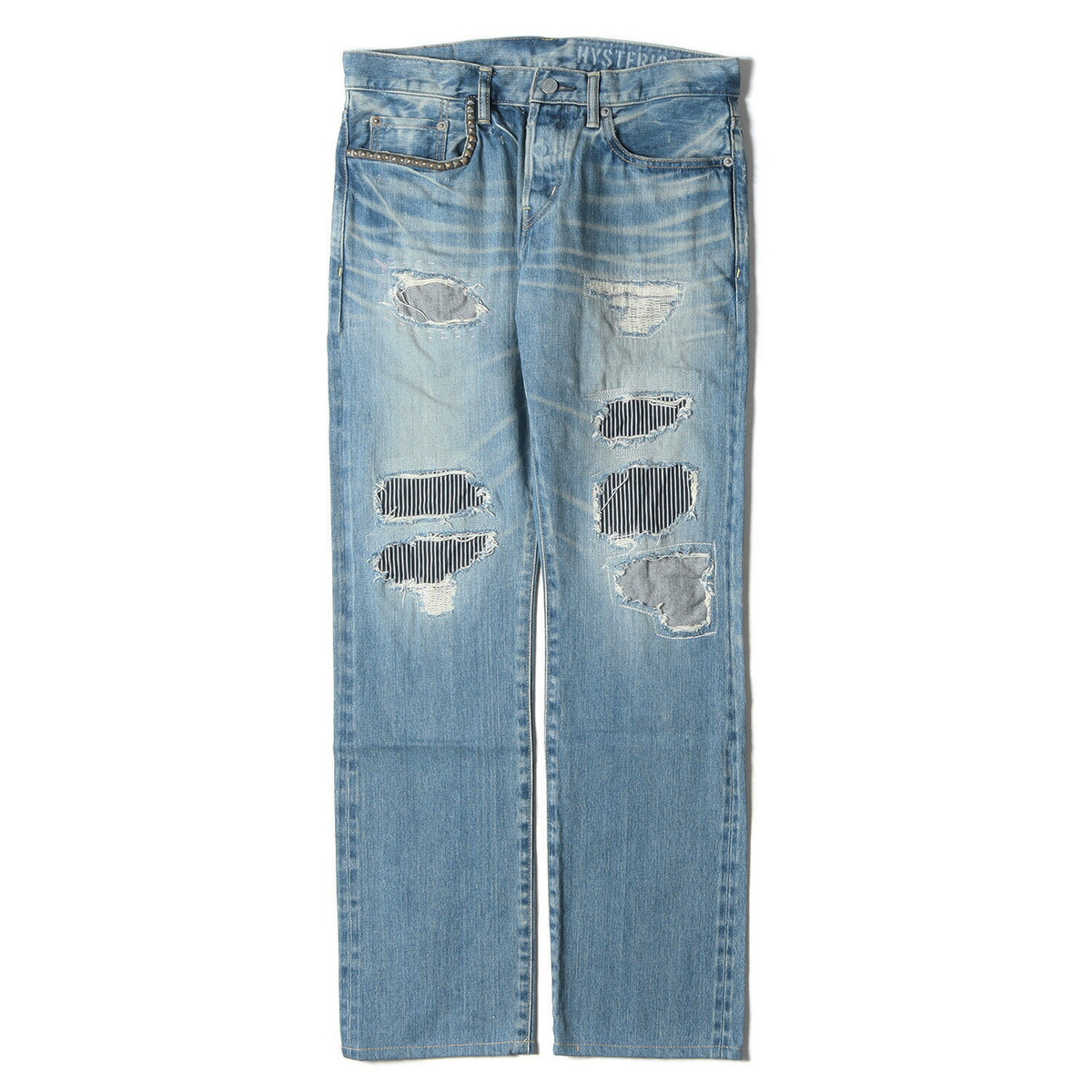 Hysteric Glamour Pants Studs Wr Processing Slim Straight Hysteric Glamour Pants Studs Wr Processing Slim Straight