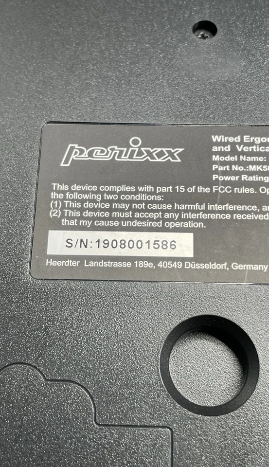Teclado dividido ergonómico con cable Perixx Periduo-406 con rueda de desplazamiento integrada Foto 4 de 4