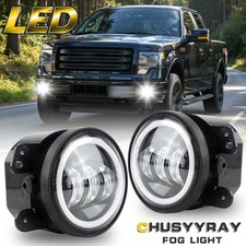 Pair Front 4inch Halo Bumper Led Fog Lights Clear Lens For Ford F150 2008-2014 Pair Front 4inch Halo Bumper Led Fog Lights Clear Lens For Ford F150 2008-2014