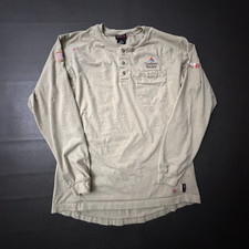 Ariat FR T Shirt Mens Large Beige Cat 2 Henley Nuclear Long Sleeve Workwear