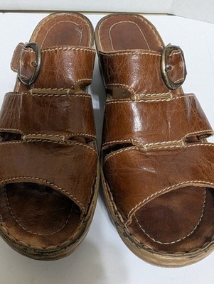 Josef Seibel Women's Size EU 40 (US Size 9) Slide Wedge Sandals, Brown