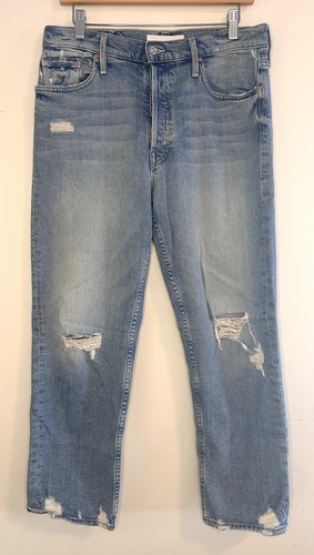 Mother Superior The Tomcat Ankle Distressed Jeans The Confession Wash - size 30