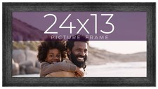 24x13 Frame Black Real Wood Picture Frame Width 1.5 inches  Interior Frame Dept