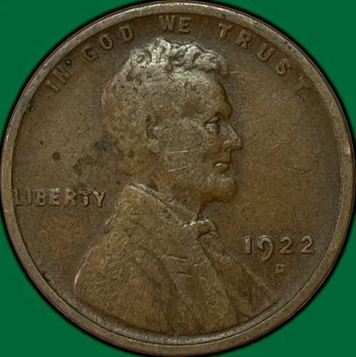 1922-D Lincoln Wheat Cent Very Good VG Coin #34872