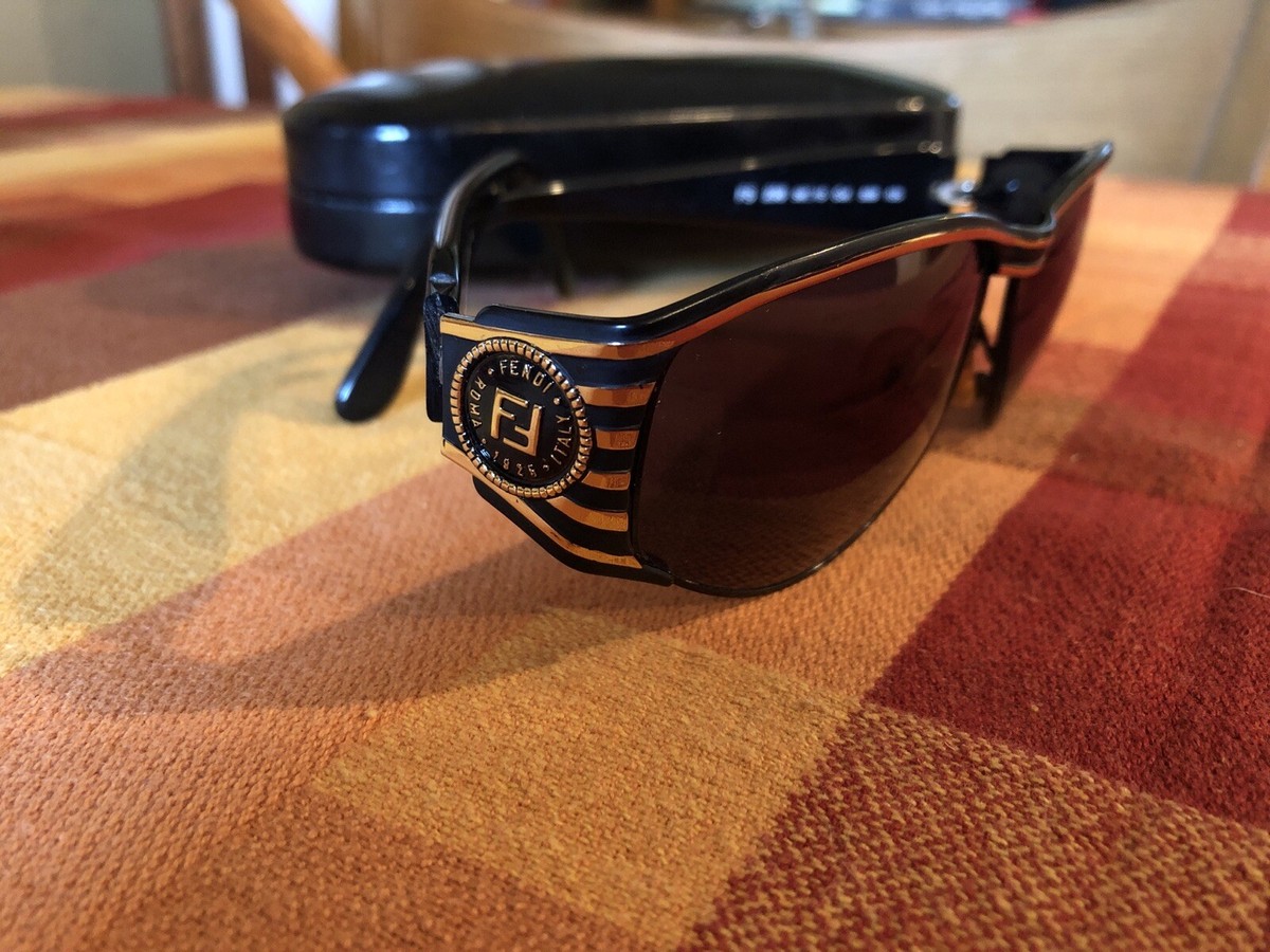 【FENDI】 メタルゴールドロゴ Vintage Sunglasses FENDI Vintage SUNGLASSES Oval Gold FS300 Biggie Offset Migos
