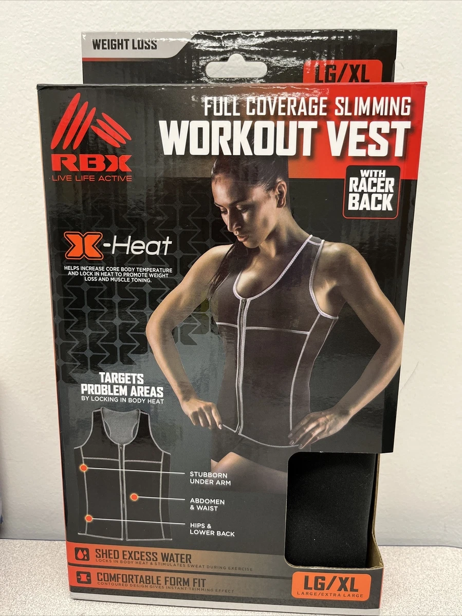 RBX Women LG/XL Slimming Workout Vest Weight Loss Tone Comfort X-Heat Tech  NIB