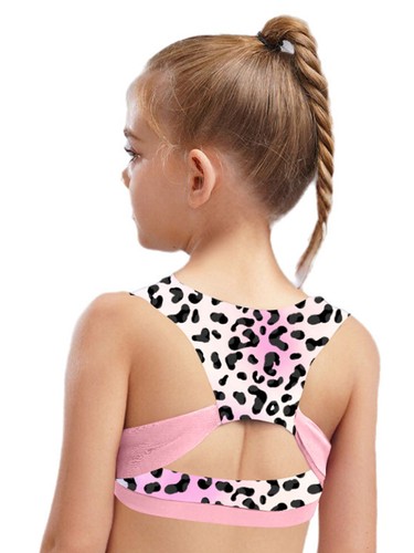 Kids Girls Tank Top Camisole T-Shirt Cutout Back Bra Moisture-Wicking Blouse - Picture 23 of 49