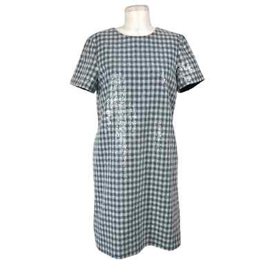 #ad Draper James Collection Sequin Shift Dress Black Gray Silver Size 6 $121.19