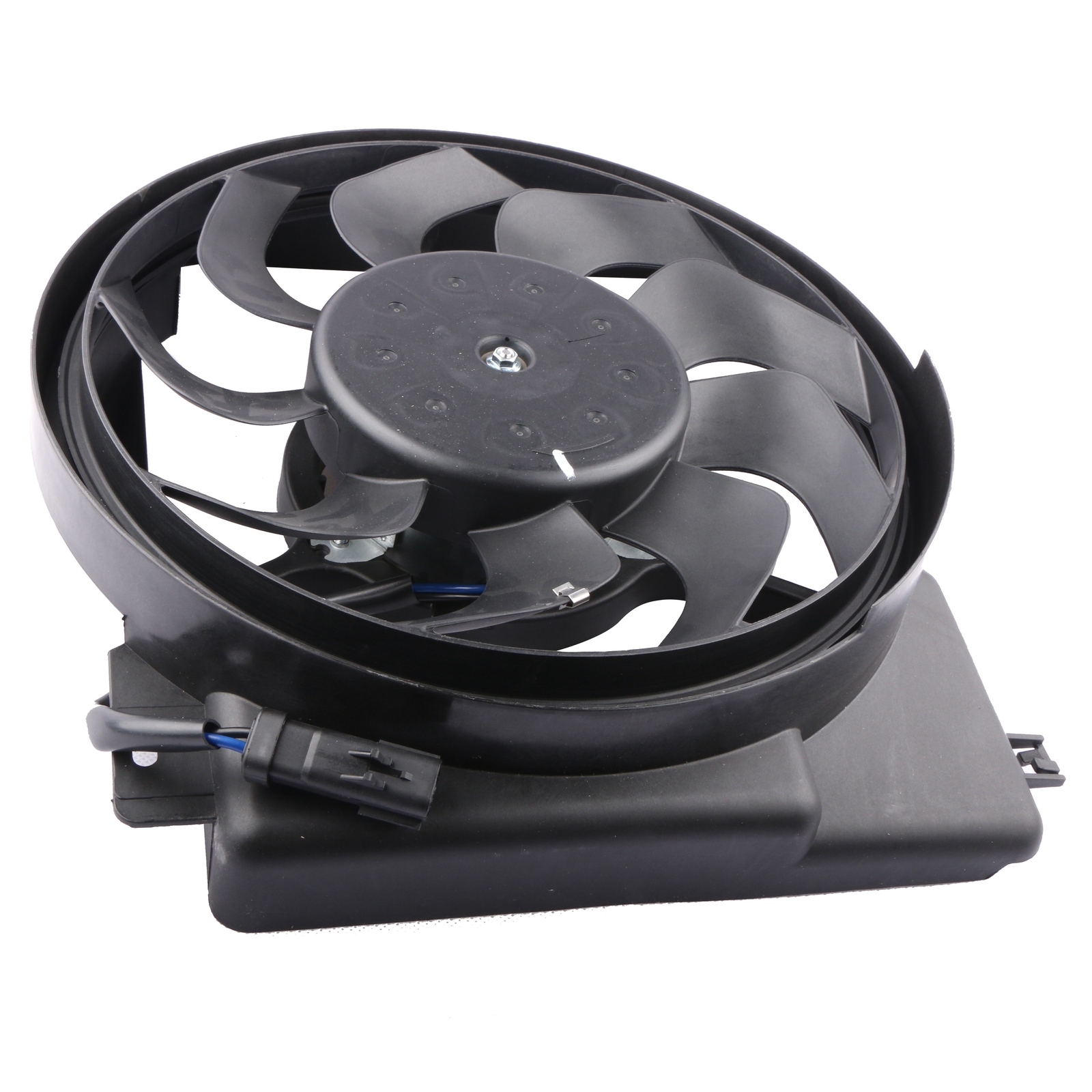 1X Radiator Cooling Fan Motor Assembly 10 Blade Left Hand Drive 