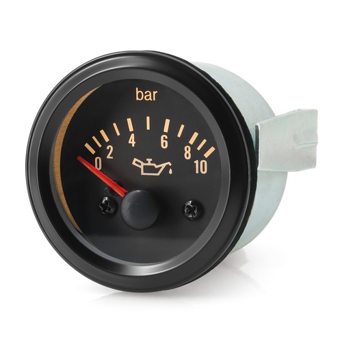 2" 52MM Yellow LED Digital Oil Pressure Gauge 0-10Bar Press Meter Diesel Car 24V - Picture 7 of 13