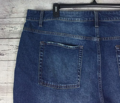 Terra & Sky Woman Blue Denim High Rise Cut Off Distressed Shorts Plus Size 24W - Picture 7 of 11