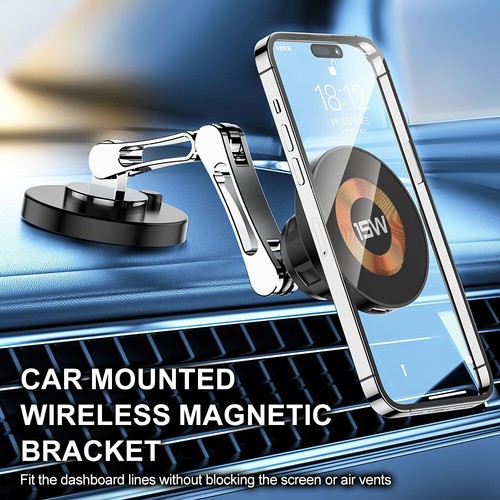 Car Mount Holder Wireless Charger Magnetic Mag Safe For iPhone 12 13 14 Pro Max - Picture 8 of 14