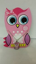 Girls Silver 16 Inch Chain Necklace With Owl Pendant By Pet Pals By Zorbitz